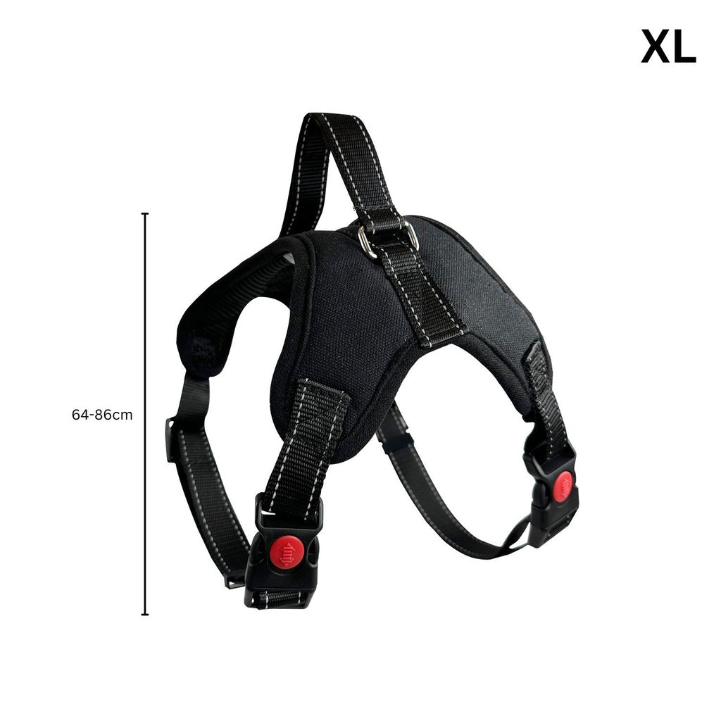 FLOOFI Dog Harness XL Size (Black)