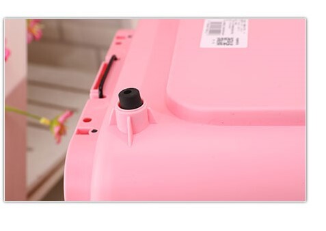 YES4PETS Portable Plastic Dog Cat Pet Pets Carrier Travel Cage With Tray-Pink