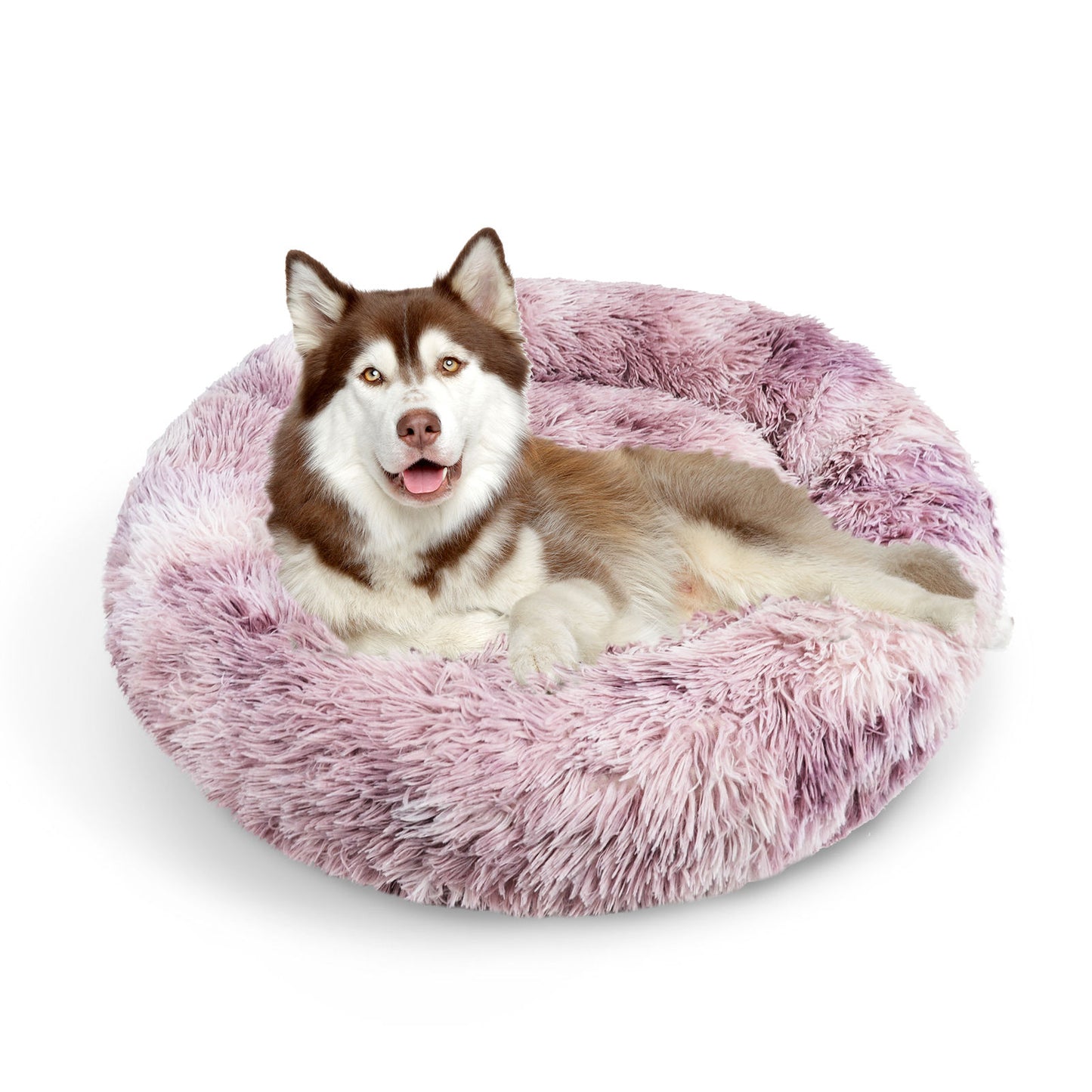 Pawfriends Dog Cat Pet Calming Bed Warm Soft Plush Round Nest Comfy Sleeping Kennel Cave 90