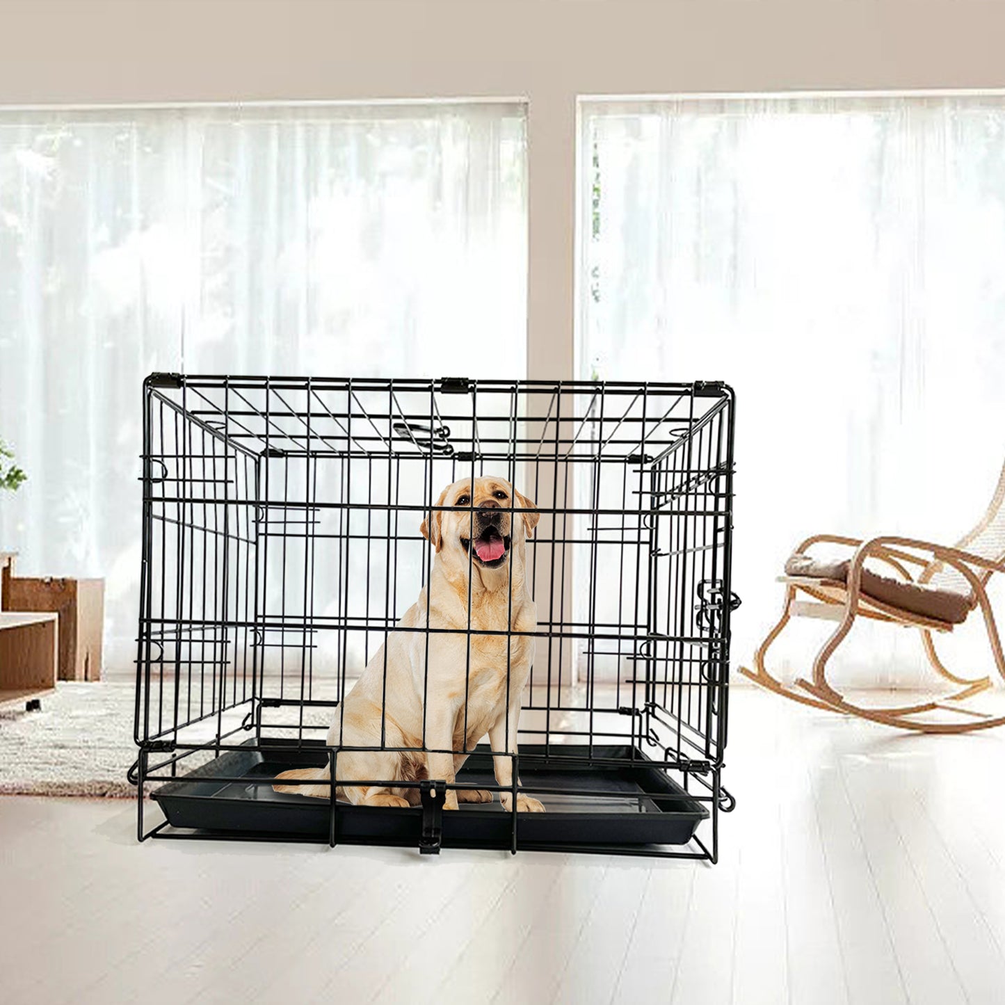 36 Pet Dog Cage Kennel Metal Crate Enlarged Thickened Reinforced Pet Dog House"