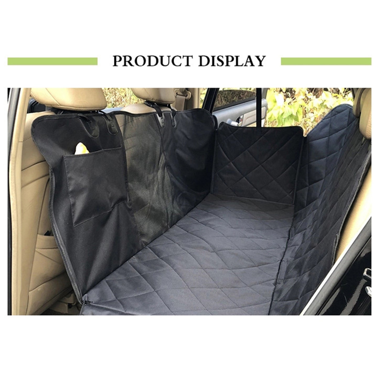 Pawfriends Pet Seat Cover for Dogs Car Back Seat Anti Dirty Waterproof Pet Hammock Mat-L