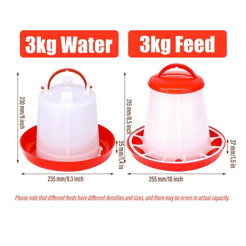 Durable Poultry Feeder and Waterer for Chicken and Chook Farming Use - Waterer