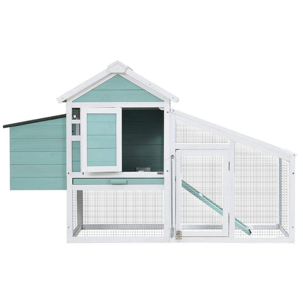 i.Pet Chicken Coop Rabbit Hutch Large House Run Cage Wooden Outdoor Pet Hutch