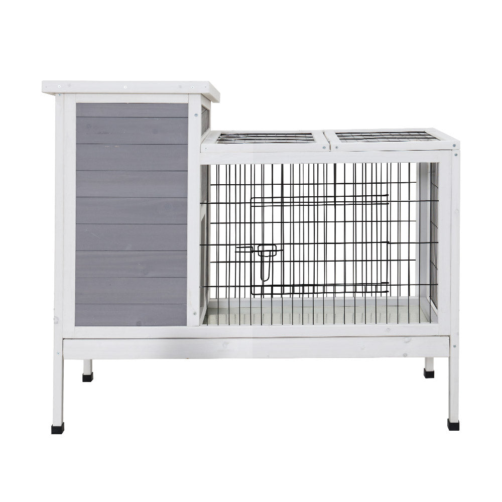 i.Pet Rabbit Hutch Chicken Coop Wooden Ferret Cage Habitat House Outdoor Large