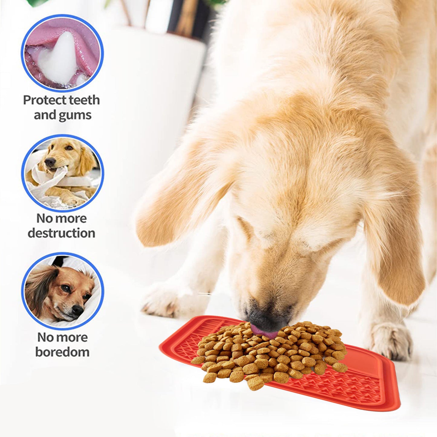 Pawfriends Dog Cat Pet Licking Pad Anti-Anxiety Toy Slow-Feeding Licking Pad